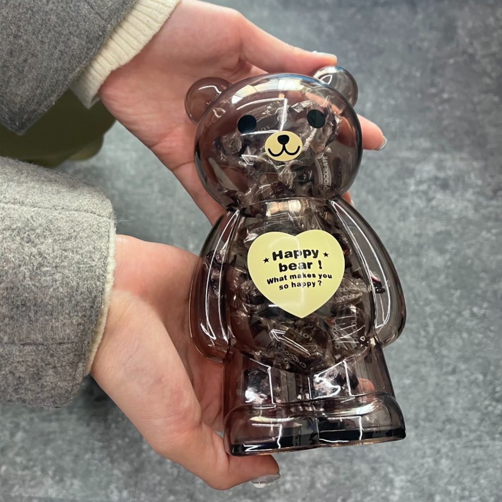 투명문구함 투명도시락통 곰돌이투명저금통 투명동전통대형 투명저금통대형 투명 대형 저금통 곰돌이 투명저금통