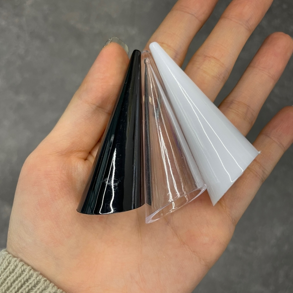 원뿔반지걸이 수평거치대 목걸이거치대 보석보관함 투명반지거치대 거치대 투명 원뿔 반지 걸이 반지거치대