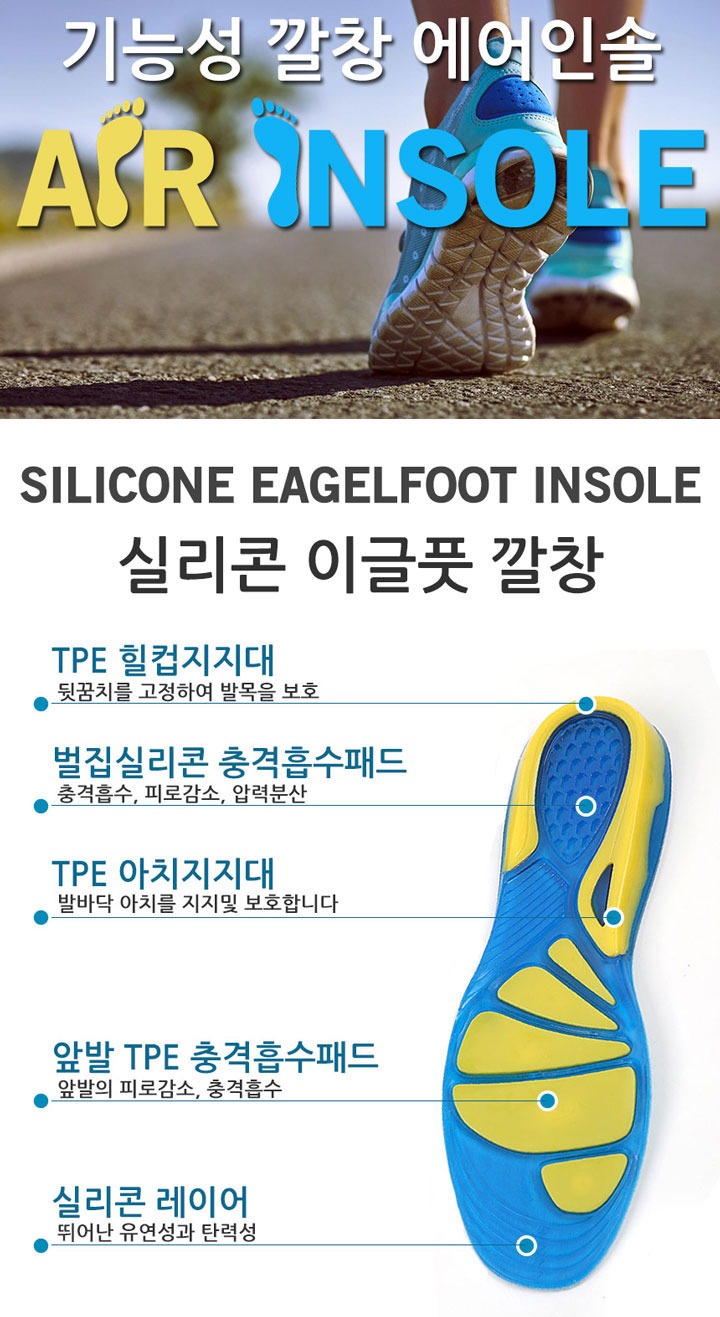 Silicone foot pads insole