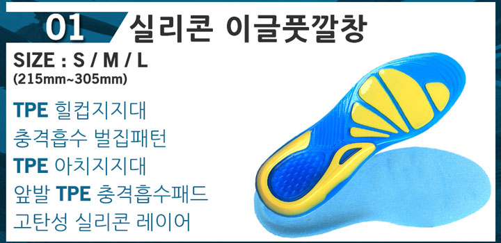 Silicone foot pads insole