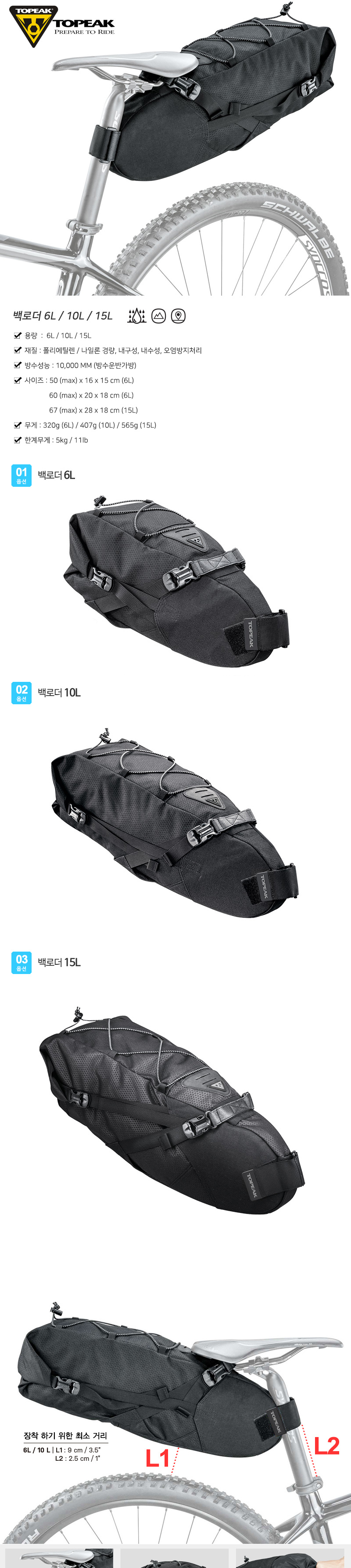 New Bicycle Tool Topic Bike Travel Saddle Bags 6L 
