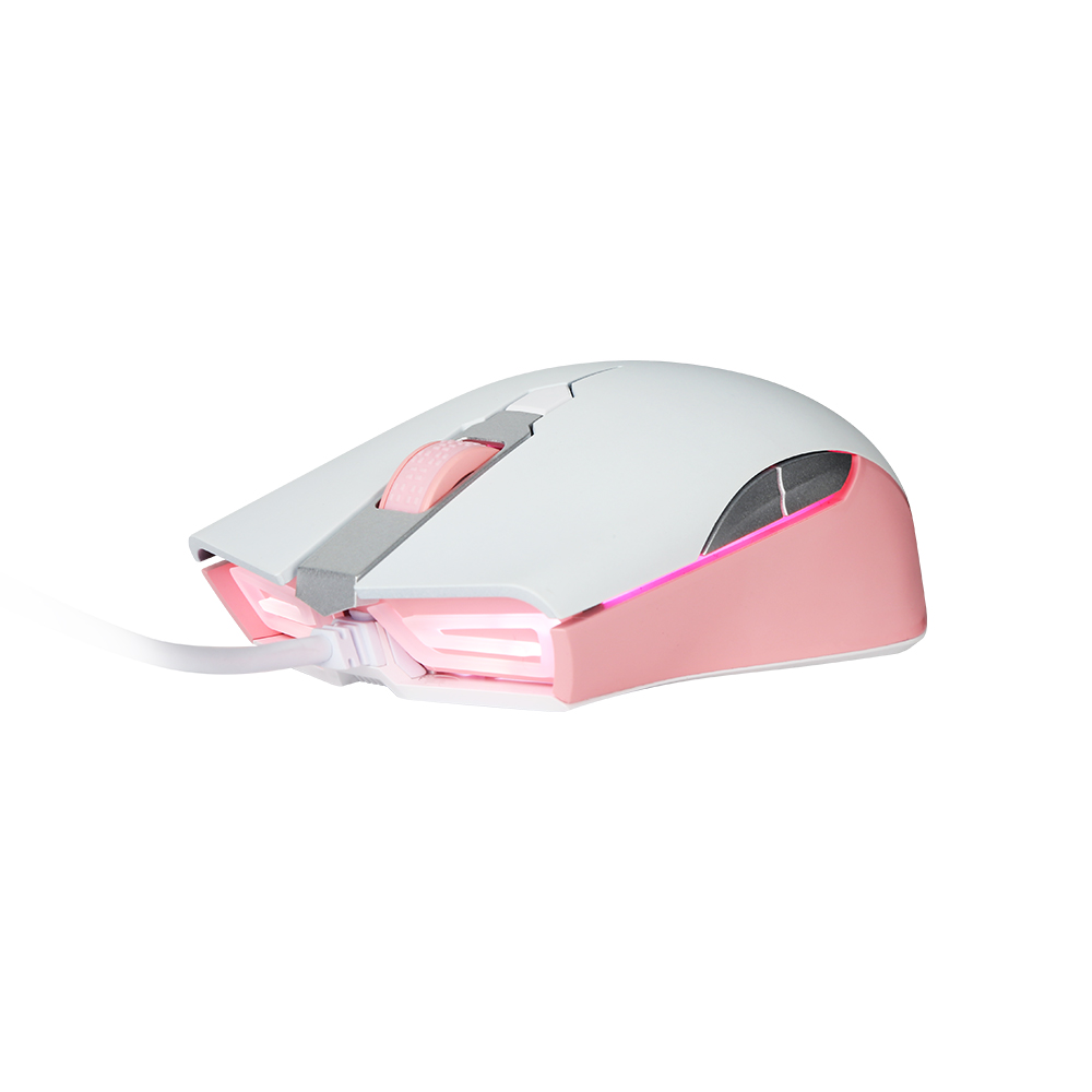 긱스타 GM900 3325 (화이트, 핑크) 게이밍 마우스 이미지