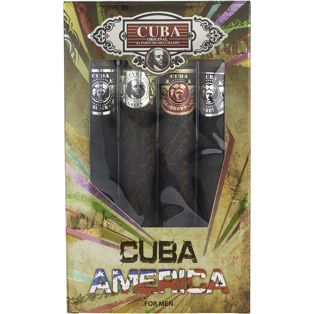 쿠바 버라이어티 세트 4피스 오드뚜왈렛 35ml (쿠바 블랙, 브라운, 그린, 그레이)