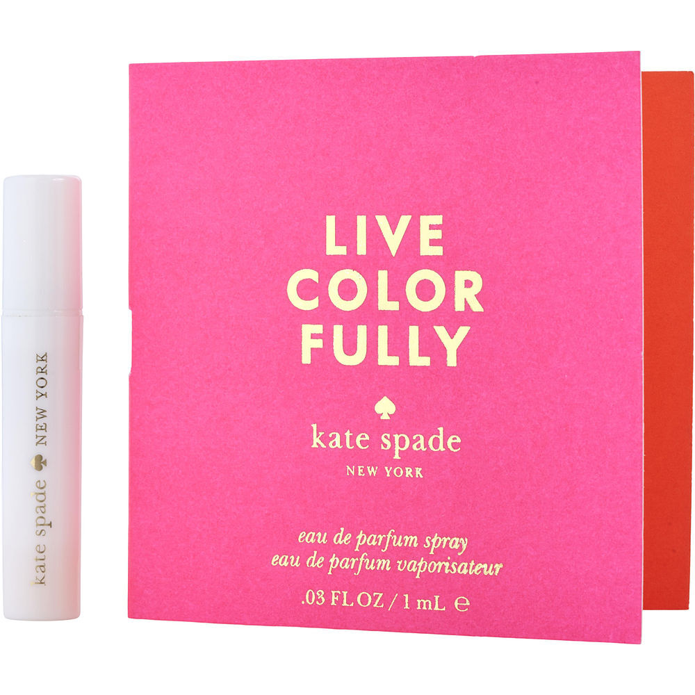 케이트 스페이드 라이브 컬러풀리 오드퍼퓸 바이알 온 카드