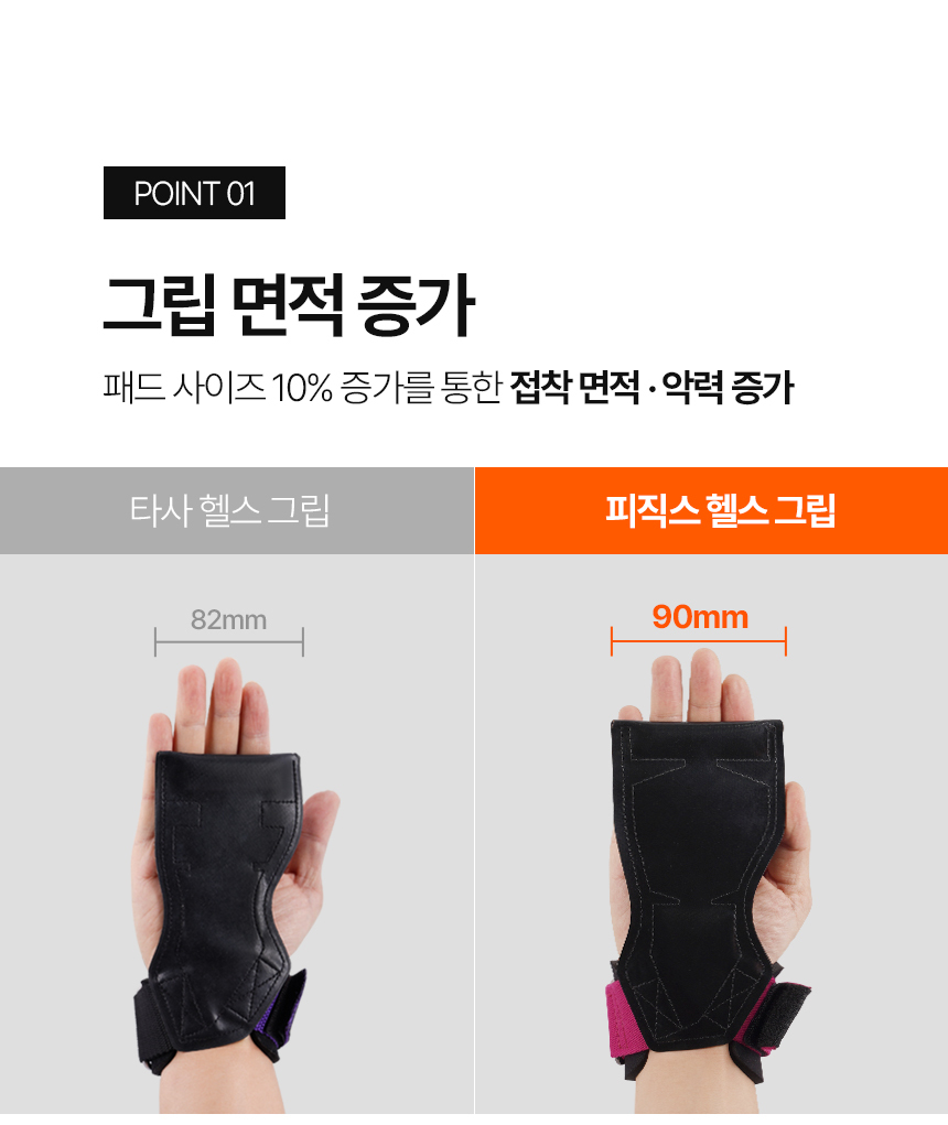 피직스 FIZX 헬스 스트랩 손목보호대 퀵그립 스트렙 상세 이미지 16