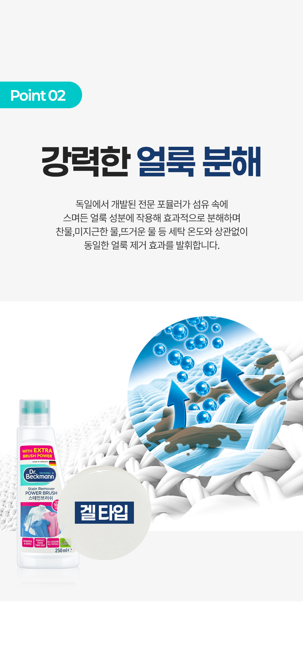 [독일 닥터베크만]스테인리무버 브러쉬 250ml/의류 얼룩제거 섬유 옷 상세 이미지 6