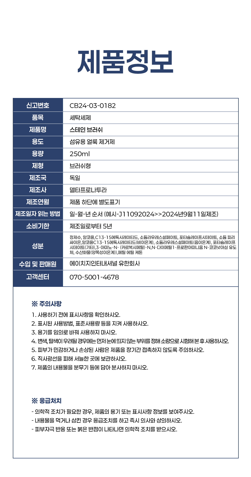 [독일 닥터베크만]스테인리무버 브러쉬 250ml/의류 얼룩제거 섬유 옷 상세 이미지 13