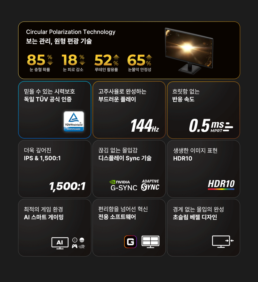 알파스캔 AOC 27E40L 27인치 게이밍 보더리스 144Hz IPS 원형편광 AI HDR 무결점 가성비 듀얼 서브 모니터 27%EC%9D%B8%EC%B9%98 %EA%B2%8C%EC%9D%B4%EB%B0%8D %EB%AA%A8%EB%8B%88%ED%84%B0 27E40L DB 02