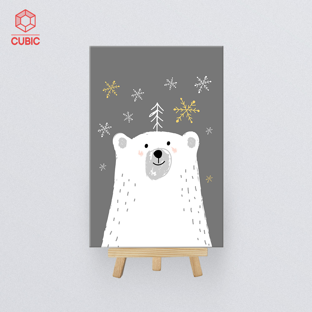 [페인팅네5]DIY미니이젤형 보석십자수 10x15cm 눈과 북극곰