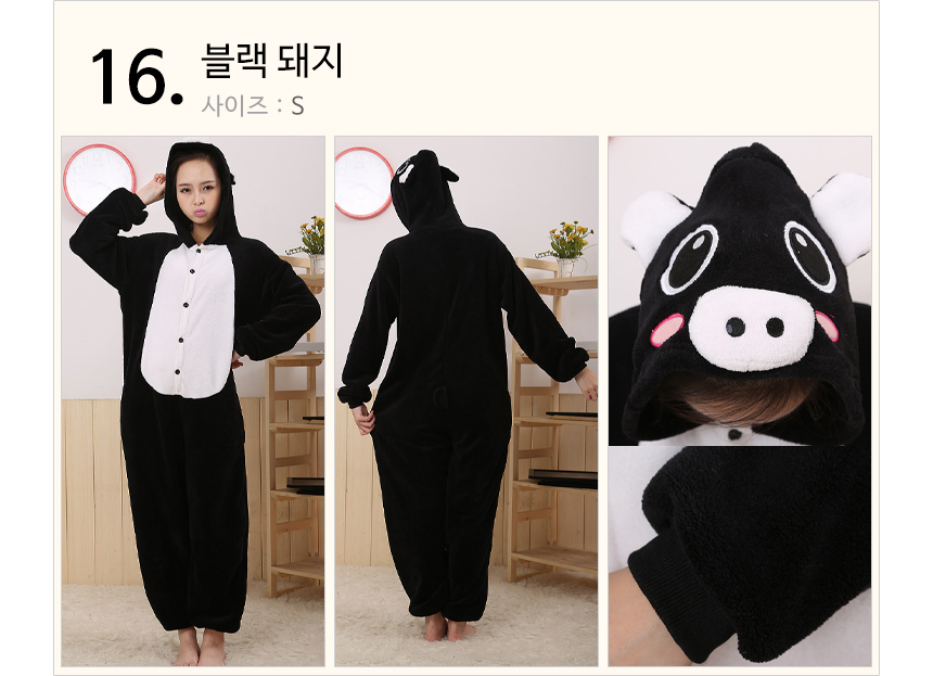 동물 잠옷 동물 잠옷 파자마파티 수면잠옷 극세사 동물잠옷 상세 이미지 22