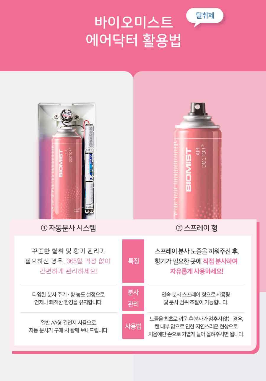 바이오미스트 천연성분 항진균제 에어닥터 실내 화장실 자동 방향제 상세 이미지 20