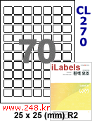 아이라벨 CL270 (70칸) [100매] qr 25x25mm