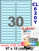 아이라벨 CL630B (30칸) 흰색  광택 [100매] iLabels