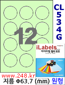 아이라벨 CL534G (12칸) [100매] iLabels