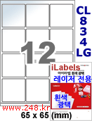 아이라벨 CL834LG (12칸) 흰색  광택 [100매] iLabels