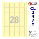 아이라벨 CL247Y (28칸) 흰색  광택 / A4 [100매] iLabels