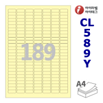 아이라벨 CL589Y (189칸) 흰색  광택 / A4 [100매] iLabels