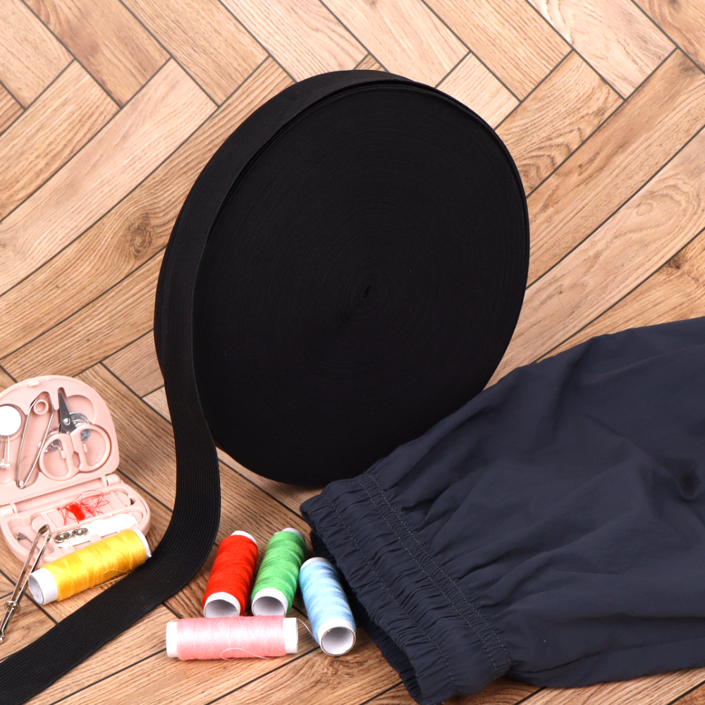 대용량 넓은 고무줄밴드 블랙 3cm x 40m