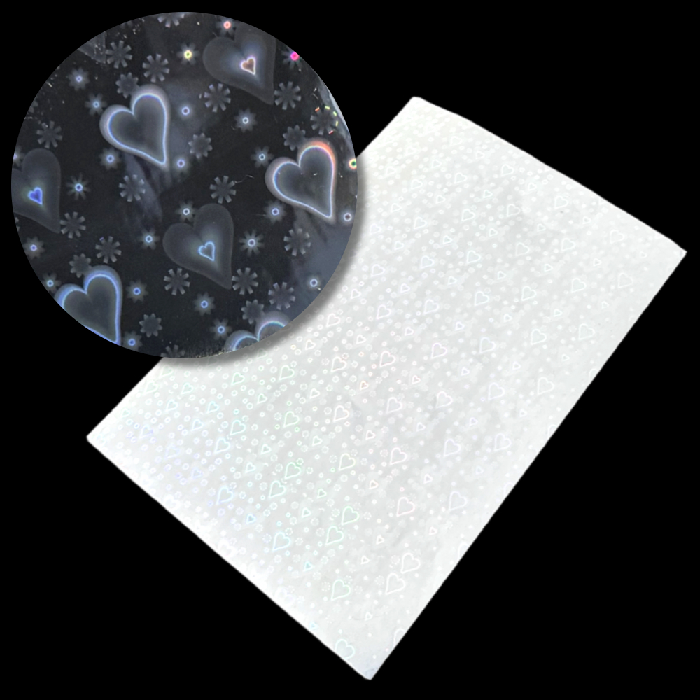 홀로그램 투명 손코팅지 필름 A4 하트