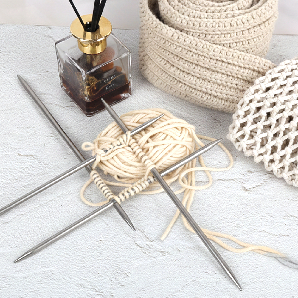 뜨개질 스텐 대바늘 장갑바늘 6호 4P