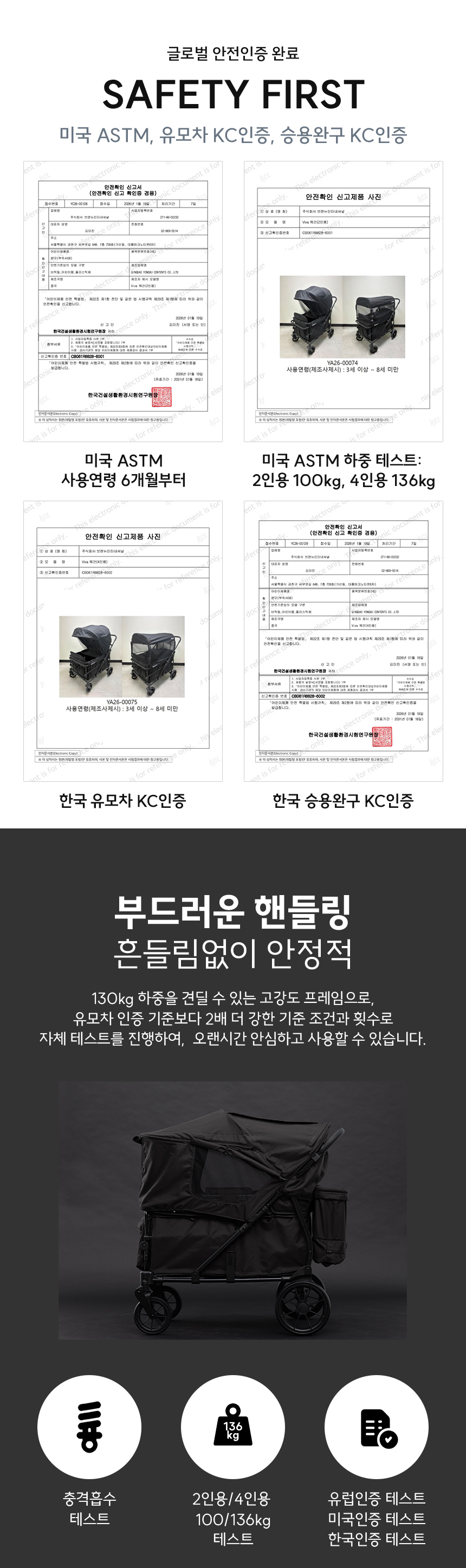 킨즈 비바웨건 2인용 4인용 유아 웨건 쌍둥이유모차 캠핑웨건