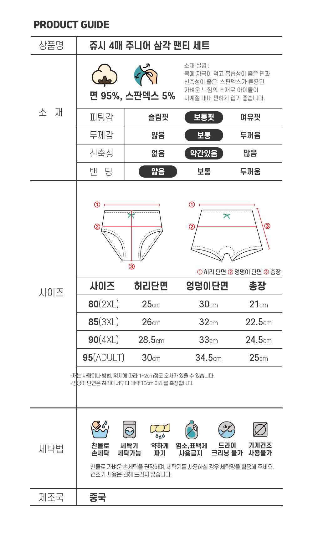 쥬시여아주니어삼각팬티