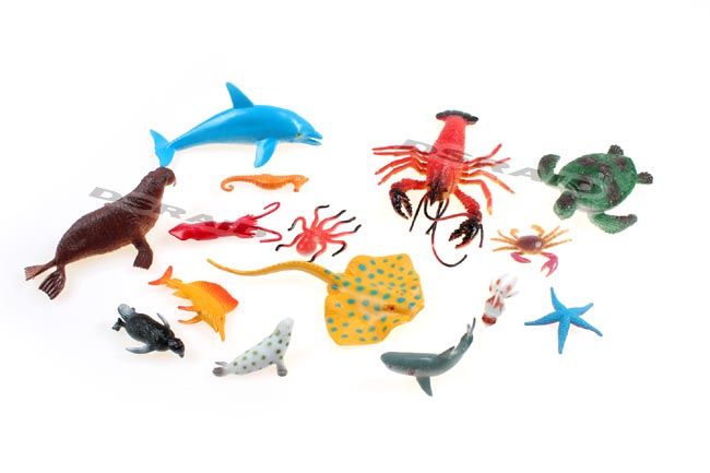 Lot15 Ocean Sea Animals Action Figure Pretend Play Set Preschool ...