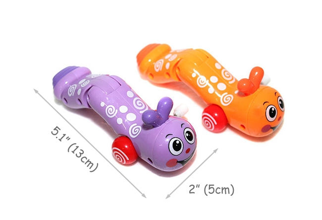 Baby Kids Colorful Inchworm Carpenterworm Twist Forward Movement Clockwork Toy
