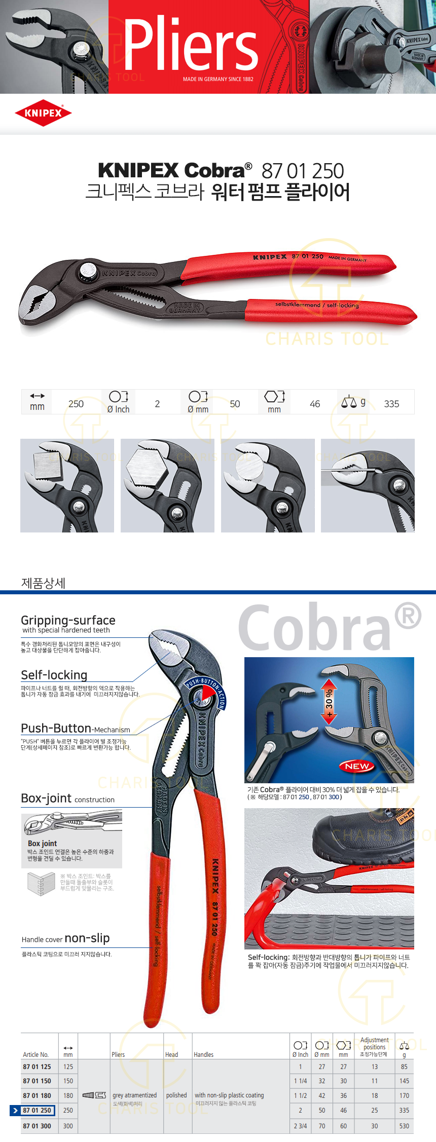 Knipex 10 in. Cobra Pliers