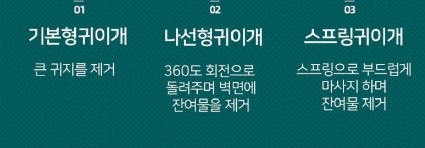 홈랜드 귀 청소기 귀후비개 세트 귀지 제거 스프링 360도 귀이개 상세 이미지 8