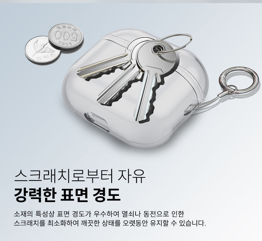 갤럭시 버즈3 FE 투명 TPU 키링 케이스 상세 이미지 7