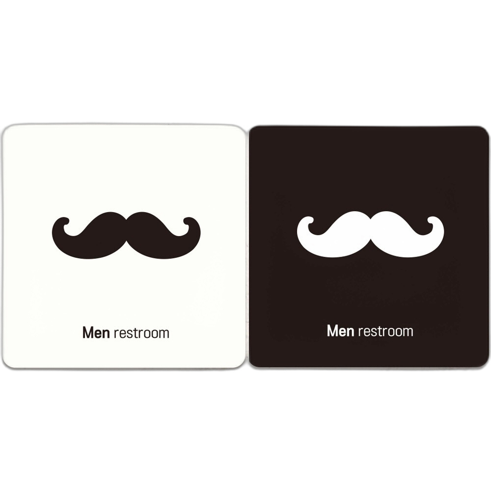 Men restroom1 부착형 정사각안내판 22x22cm