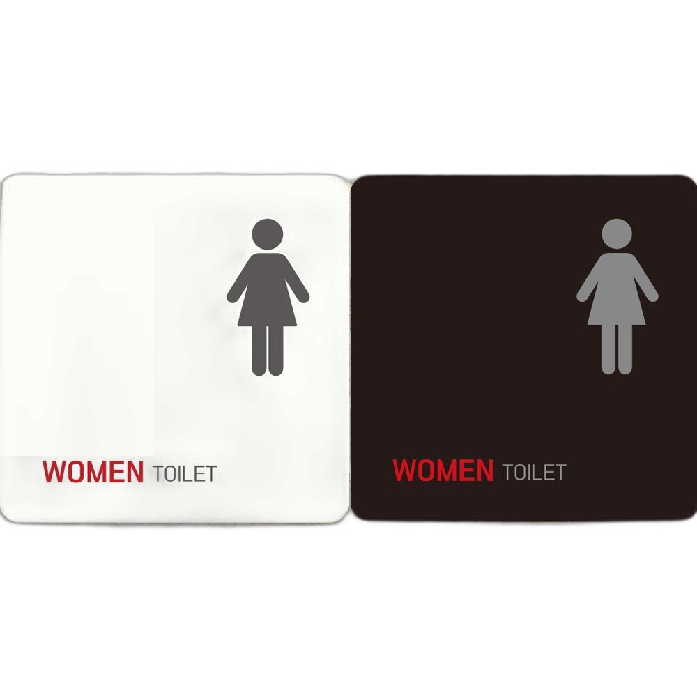 WOMEN TOILET2 부착형 정사각안내판 22x22cm