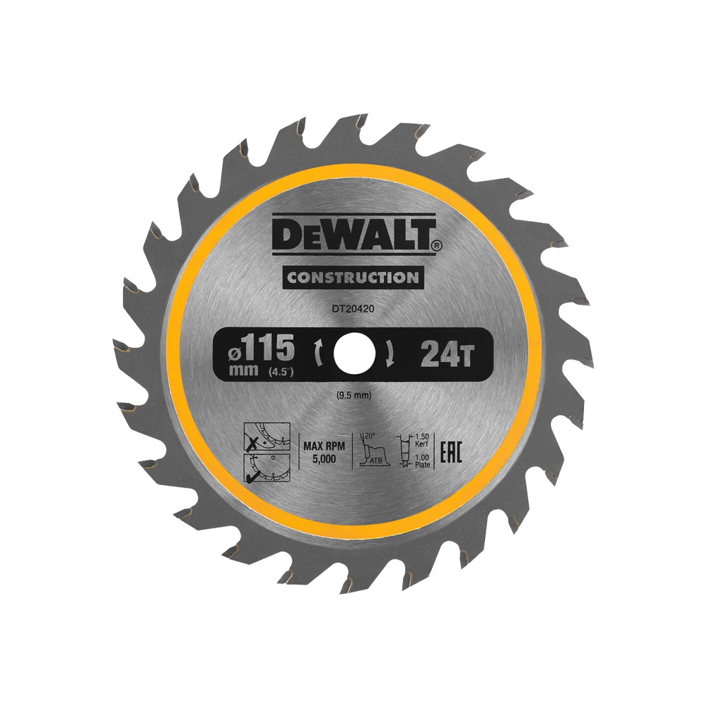 디월트 DT20420 목공용 원형톱날 24날 115mm