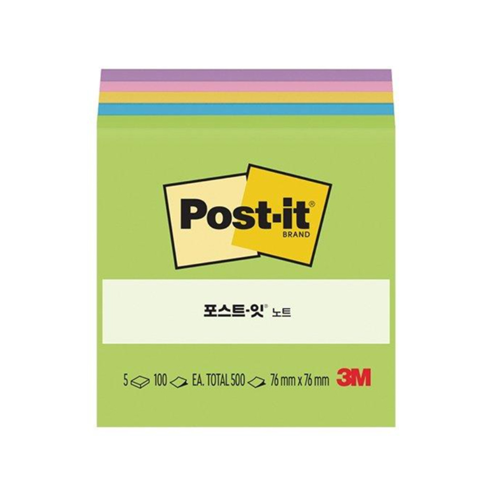 3M 노트 654-5UC 플로랄판타지 76x76mm 메모,책갈피,분류,구분,연습장