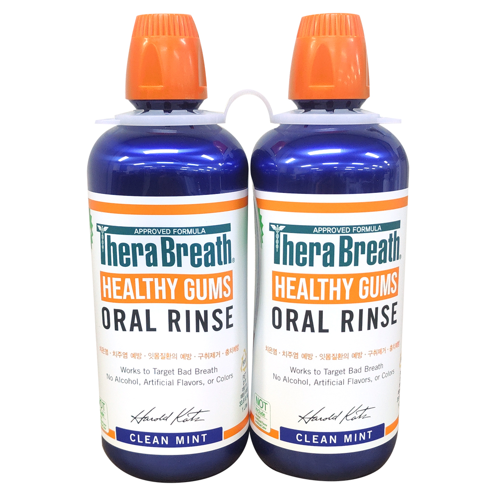 테라브레스 헬시검스 오랄린스 클린민트 구강청결제 1L (2개입)