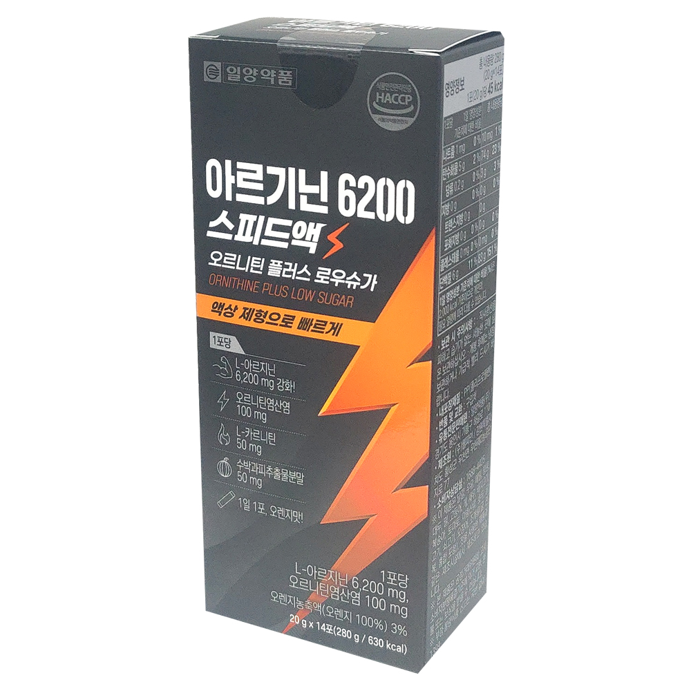 일양약품 아르기닌 6200 스피드액 오르니틴 플러스 로우슈가 (14포)