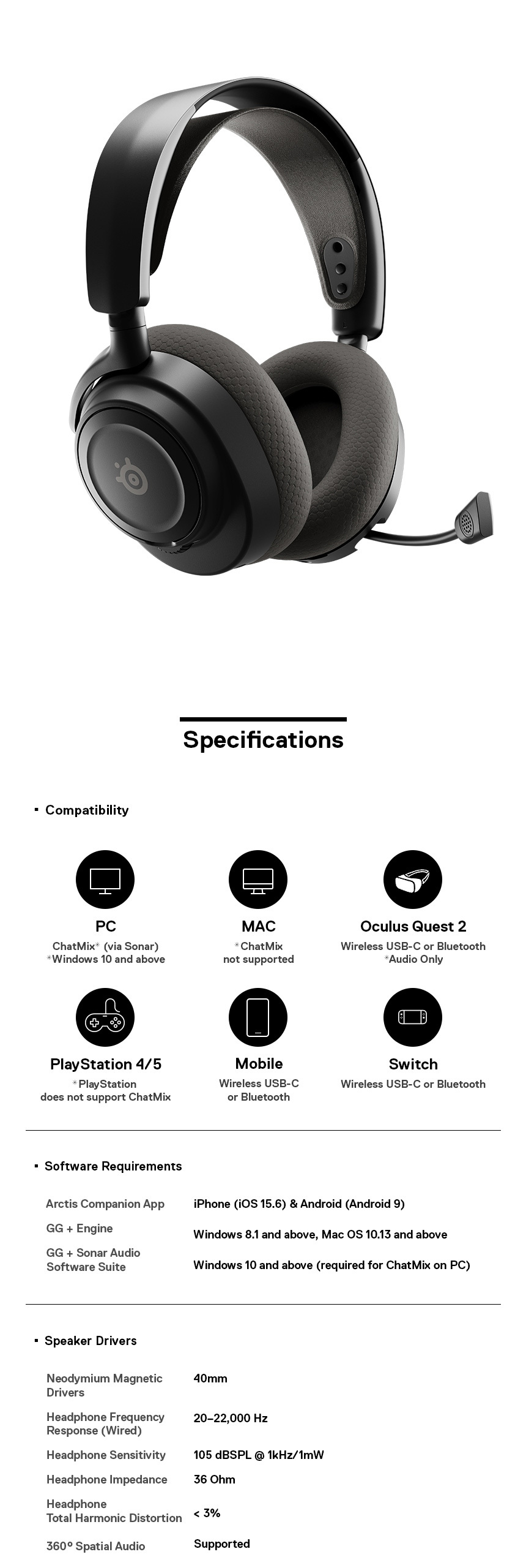 스틸시리즈] [헤드셋] 아크티스 노바 7 무선 게이밍 헤드셋 Arctis Nova 7 Gen 2 [엠앤웍스 정품] [블랙 Black]  : 헤드셋 > 헤드셋 > 음향/영상/카메라 > 컴퓨터/주변기기/네트워크