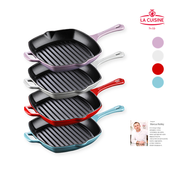 [La Cuisine] 라퀴진 아일랜드 무쇠 그릴팬 24cm