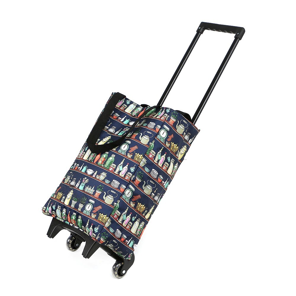 보냉백 보온 가방 접이식 카트 24L 패턴 손 구루마 휴대용 장바구니 바퀴달린 장바구니