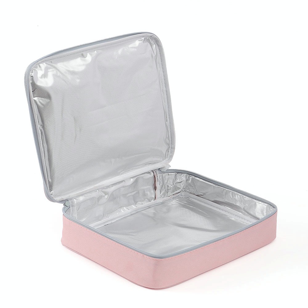 Oce 보냉백 보온 사각 도시락 가방 2p 5L 핑크 간식 가방 이유식 보냉백 샐러드 박스