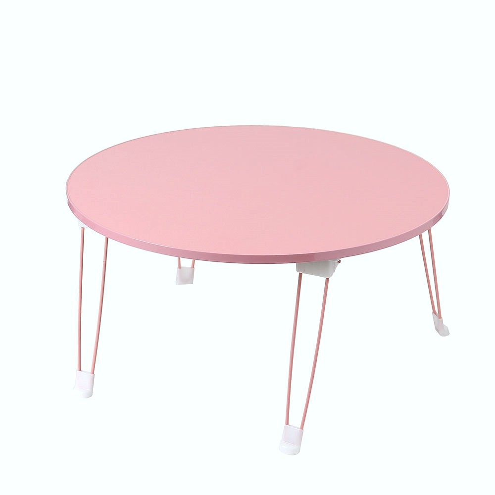 접이식 좌식 테이블 원형 탁자 핑크 술상 찻상 작은 탁자 좌식 식탁