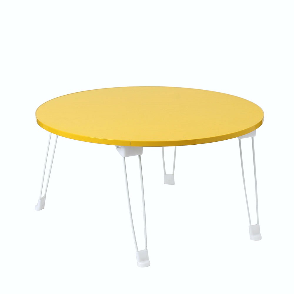 접이식 좌식 테이블 원형 탁자 옐로우 침대 트레이 작은 탁자 좌식 식탁