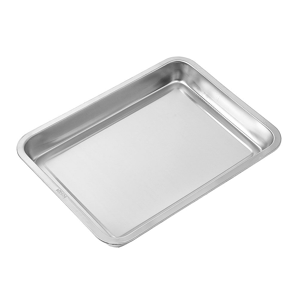 Oce 홈파티 스텐 사각 접시 낮은 쟁반 40x30x4.5 밧드 파티 그릇 넓은 음식 용기