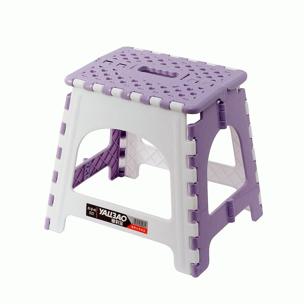 Oce 사각 폴딩 체어 주방 발받침 의자 퍼플 S 캠핑 조리대 주방 스툴 프라스틱 접의자