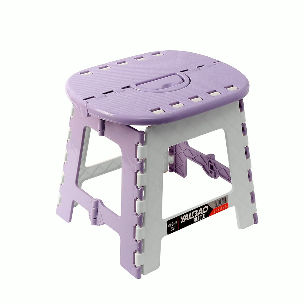 타원 폴딩 체어 주방 발받침 의자 퍼플 프라스틱 접의자 간이 협탁 PVC 접이 의자