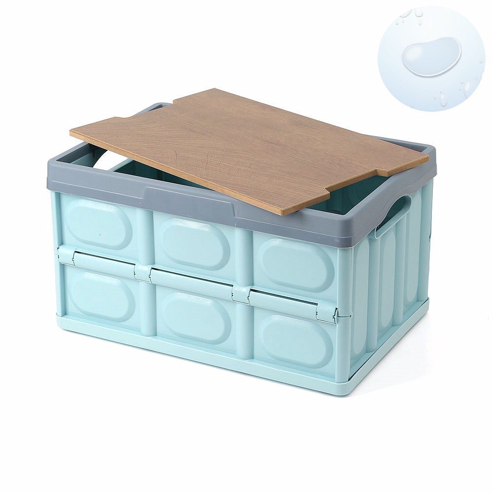 Oce 캠핑 스토리지 접이식 폴딩 박스 스카이 55L 캠핑 도마 테이블 수납 박스 차박 정리함