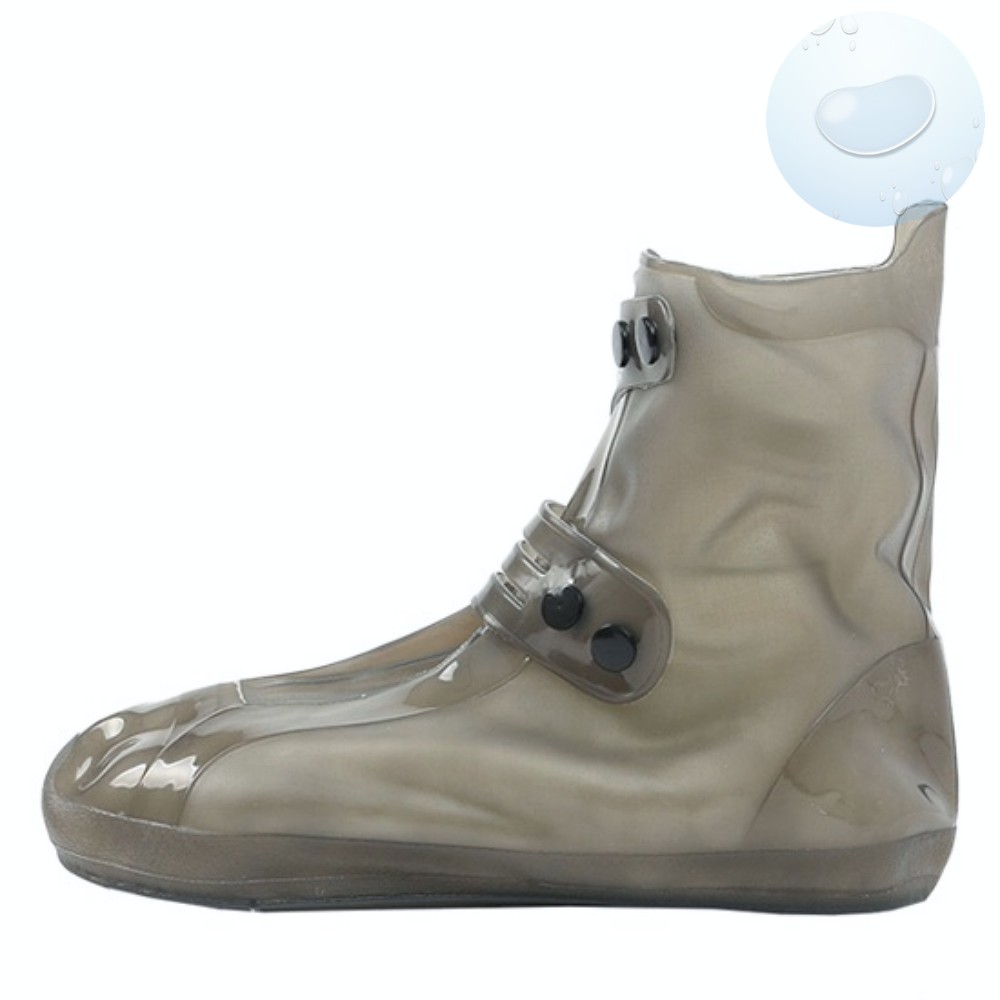 비올때 방수 신발 레인 커버 280-290 미들 그레이 비닐 장화 논슬립 방수화 스노우 슈즈 커버