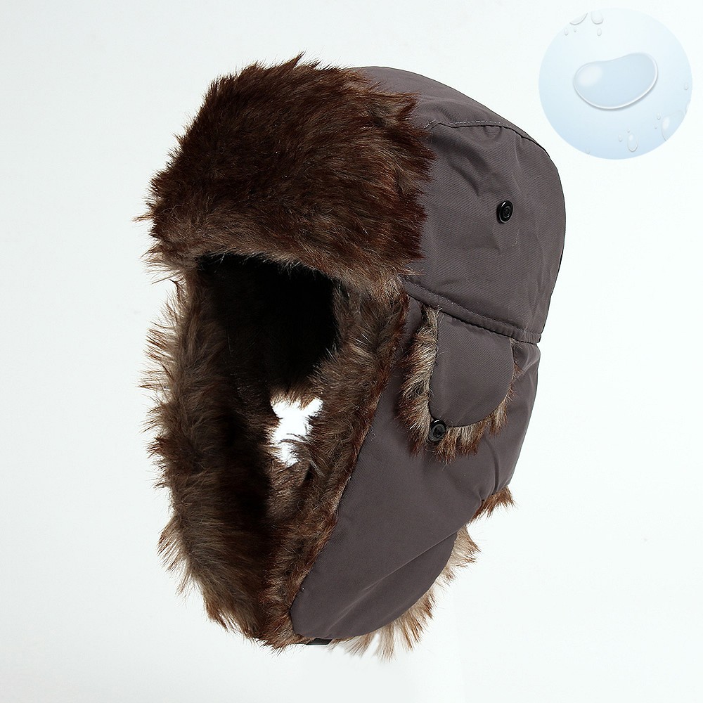 Oce 패션 따뜻한 귀덮개 털 모자 그레이 귀덮는 모자 겨울 등산 모자 귀보온