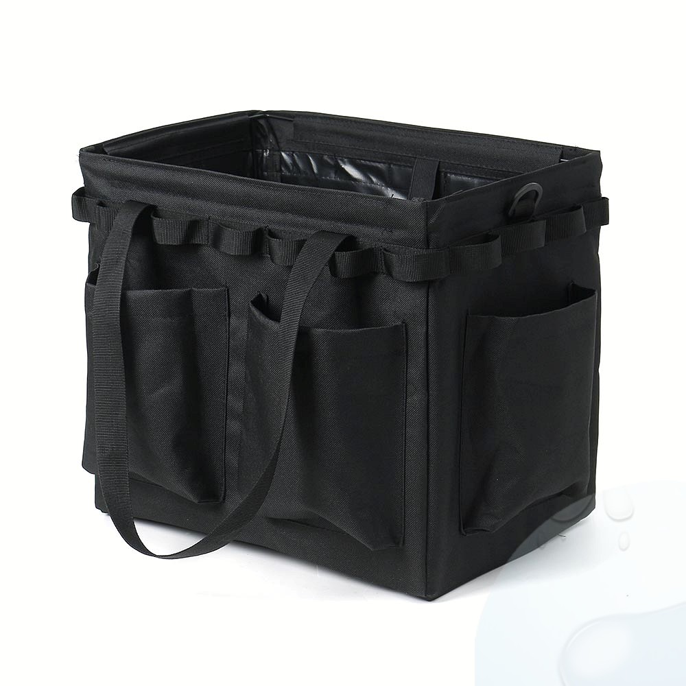 Oce 접이식 캠핑 공구함 장작 가방 블랙 코펠 로프 캠핑 백 식기 수납 가방 카고 박스